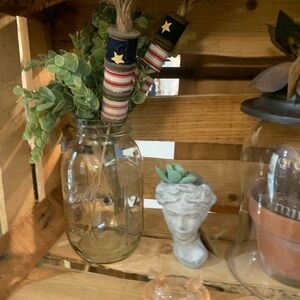 Green and Red Vase Accents with Decorative Flair
